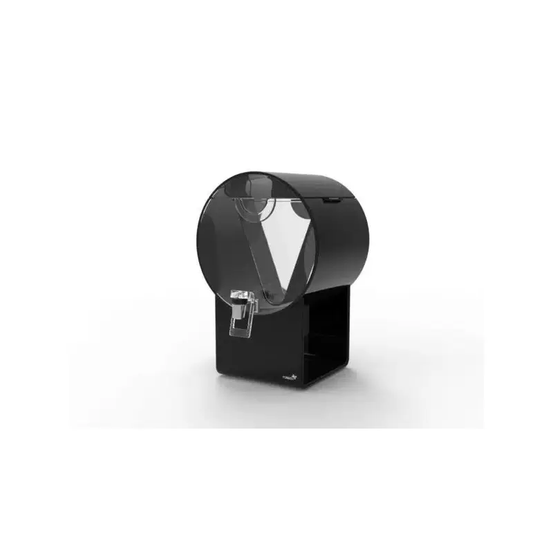 Rosseto LD181 Rosseto Lucid Barrel 3 Gal. Black Acrylic Beverage Di...