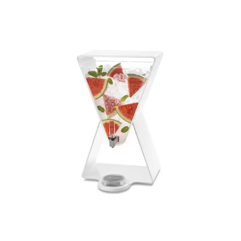 Rosseto LD184 Rosseto Lucid Prism 3 Gal. White Acrylic Beverage Dis...