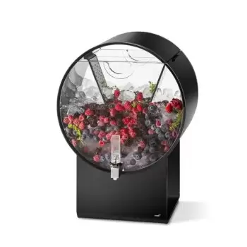Rosseto LD183 Rosseto Lucid Barrel 5 Gal. Black Acrylic Beverage Di...