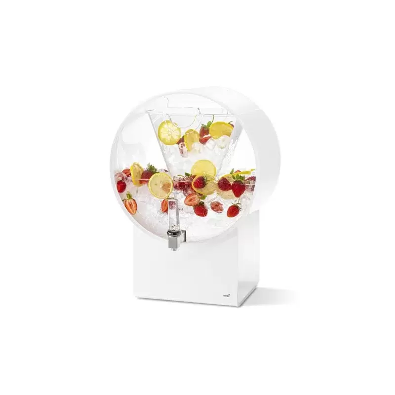 Rosseto LD182 Rosseto Lucid Barrel 5 Gal. White Acrylic Beverage Di...