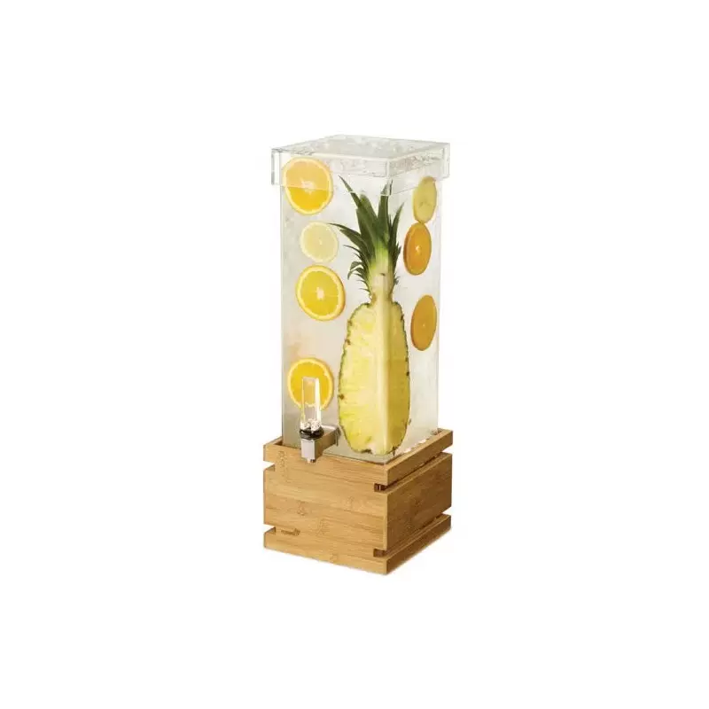 Rosseto LD179 Rosseto Square 2 Gal. Beverage Dispenser with Bamboo ...