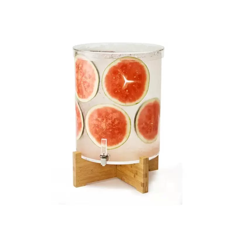 Rosseto LD178 Rosseto Pool 14 Gal. Beverage Dispenser with Bamboo B...