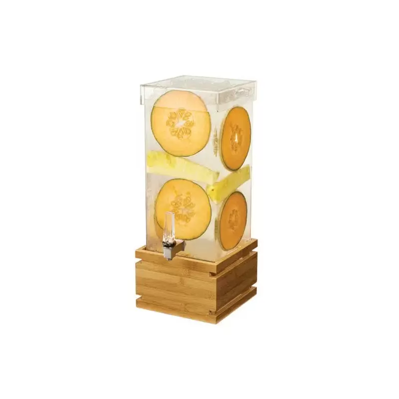 Rosseto LD180 Rosseto Square 4 Gal. Beverage Dispenser with Bamboo ...