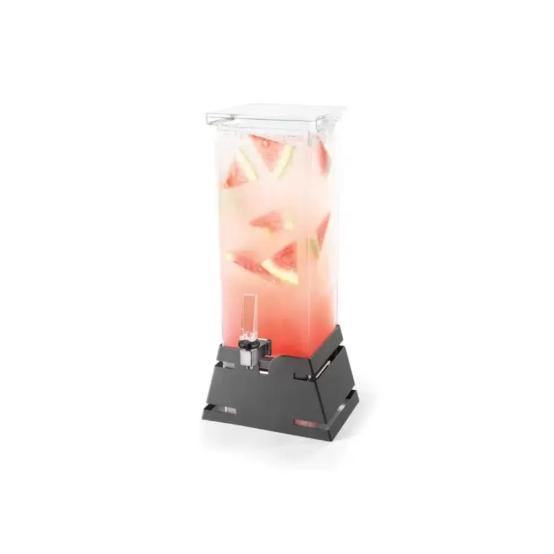 Rosseto LD144 Rosseto Square 2 Gal. Beverage Dispenser with Black M...