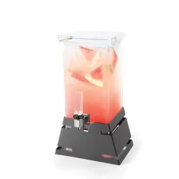 Rosseto LD142 Rosseto Square 1 Gal. Beverage Dispenser with Black M...