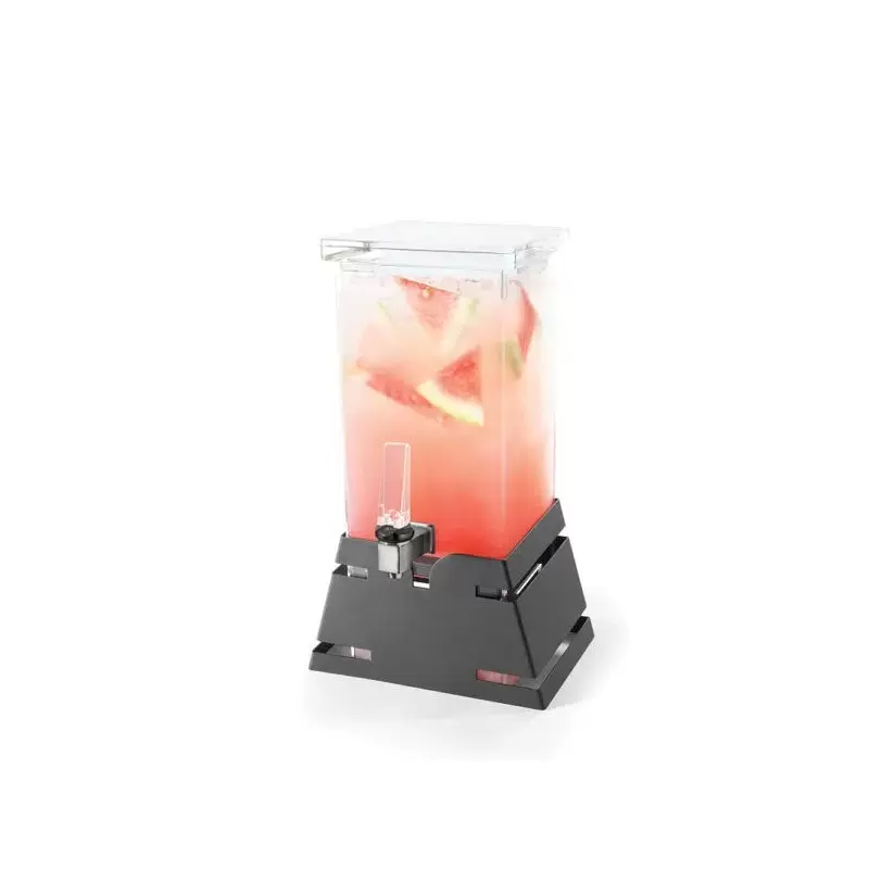 Rosseto LD142 Rosseto Square 1 Gal. Beverage Dispenser with Black M...