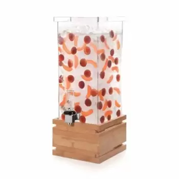Rosseto LD131 Rosseto Square 4 Gal. Beverage Dispenser with Bamboo ...