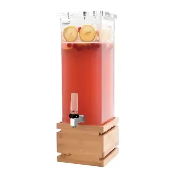 Rosseto LD112 Rosseto Square 2 Gal. Beverage Dispenser with Bamboo ...