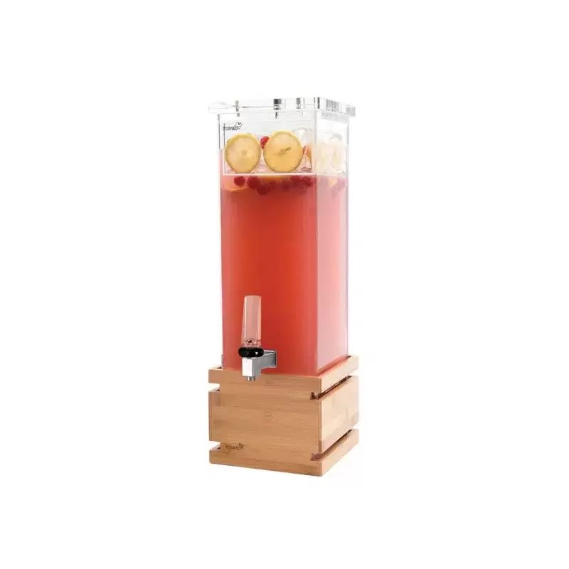 Rosseto LD112 Rosseto Square 2 Gal. Beverage Dispenser with Bamboo ...