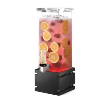 Rosseto LD121 Rosseto Square 2 Gal. Beverage Dispenser with Black G...