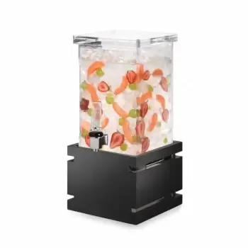 Rosseto LD122 Rosseto Square 1 Gal. Beverage Dispenser with Black G...