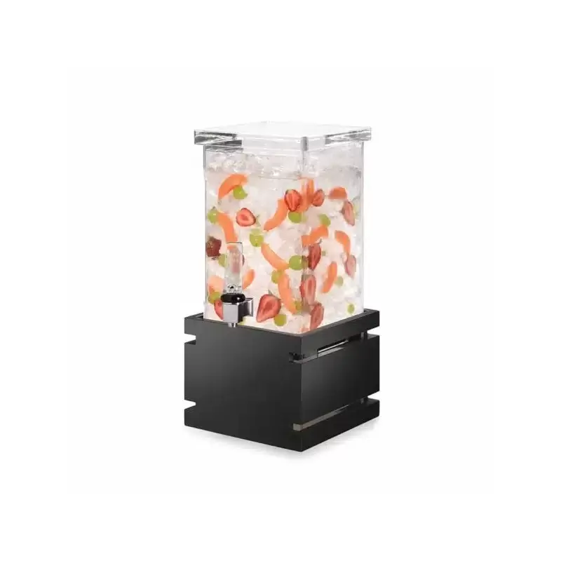Rosseto LD122 Rosseto Square 1 Gal. Beverage Dispenser with Black G...