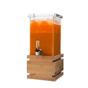 Rosseto LD116 Rosseto Square 1 Gal. Beverage Dispenser with Bamboo ...