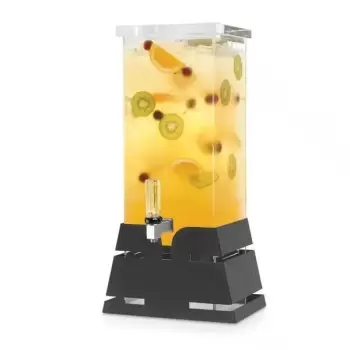 Rosseto LD197 Rosseto Square 3 Gal. Beverage Dispenser with Black M...