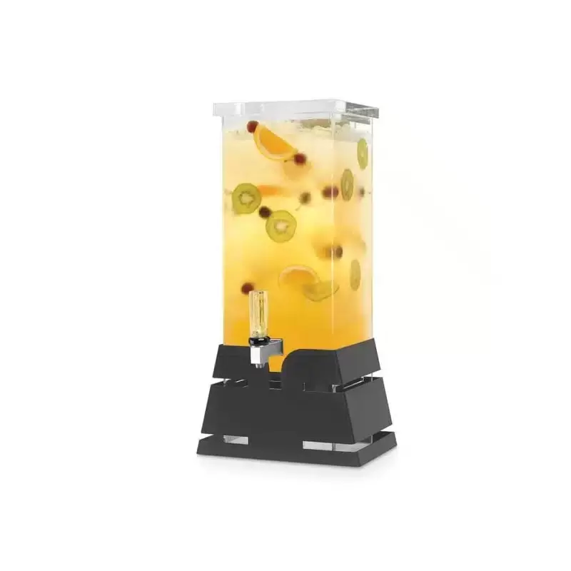 Rosseto LD197 Rosseto Square 3 Gal. Beverage Dispenser with Black M...