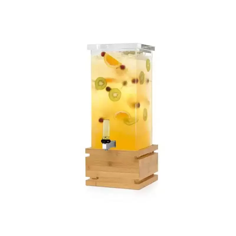 Rosseto LD195 Rosseto Square 3 Gal. Beverage Dispenser with Bamboo ...
