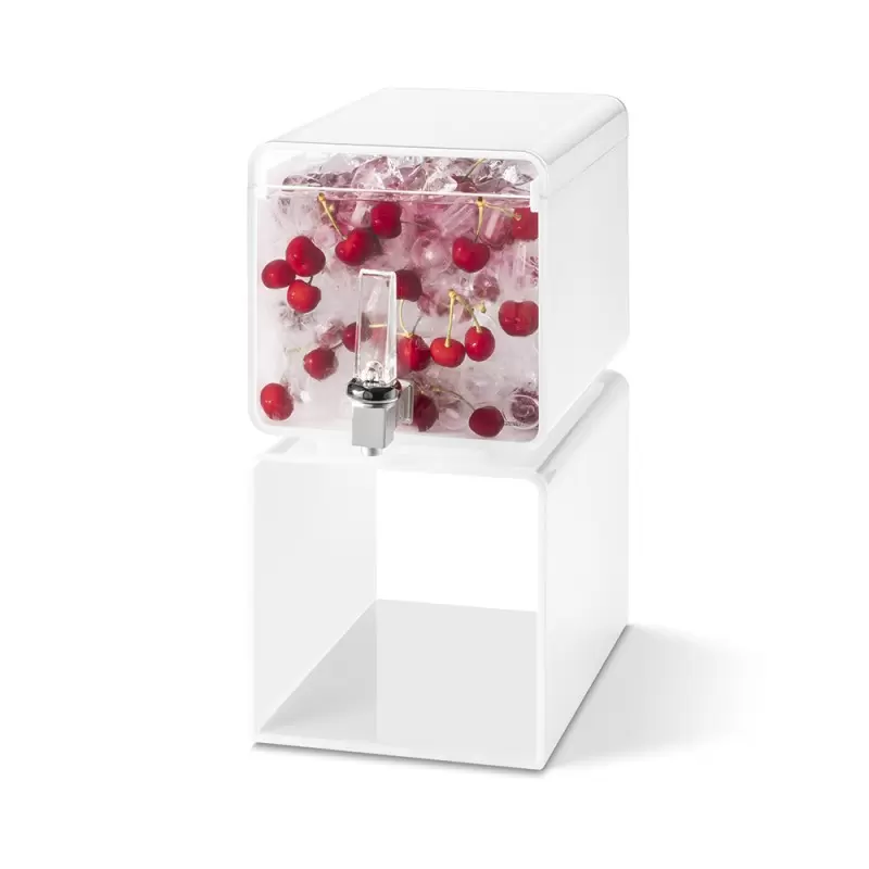 Rosseto LD187 Rosseto Lucid Cuboid 2 Gal. White Acrylic Beverage Di...