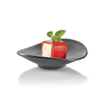 Rosseto MEL007 Rosseto Rustic Black Melamine Scallop Mini Dish (Set...
