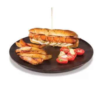 Rosseto MEL029 Rosseto Forme' Melamine Round Walnut Tray (Set of 3 ...