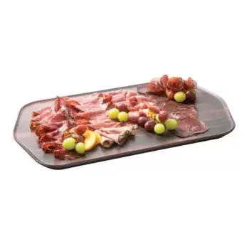 Rosseto MEL030 Rosseto Forme' Melamine Rectangle Walnut Tray (Set o...