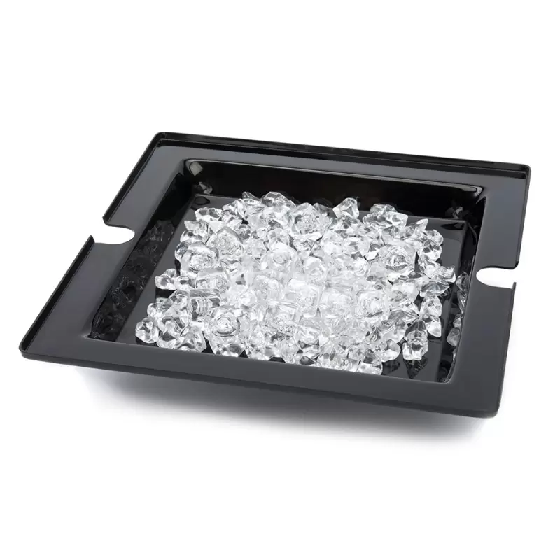 Rosseto SA122 Rosseto Square Black Acrylic Ice Tub for Swan Riser -...