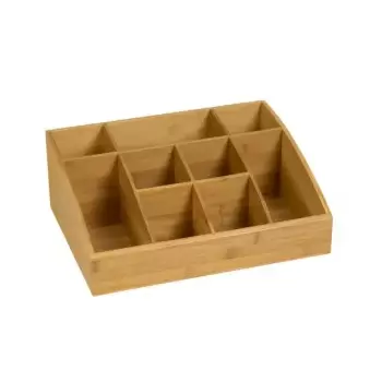 Rosseto SB103 Rosseto Bamboo Organizer - Natural - 16”LX12”WX6”H - ...