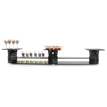 Rosseto SK022 Rosseto 10 PC. KIT-3-12” Matte Black SKYCAP Risers - ...