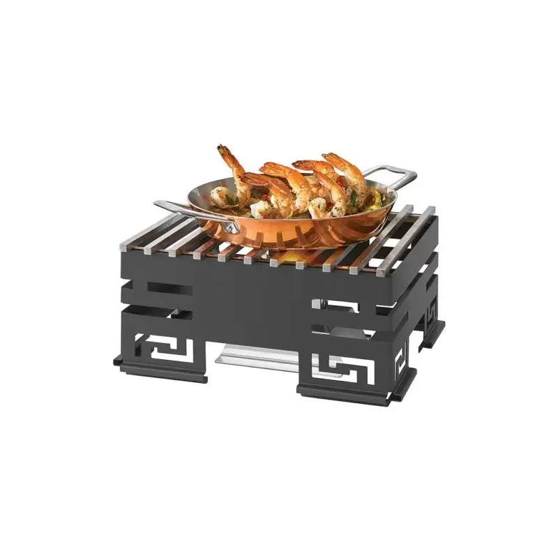 Rosseto SK041 Rosseto Mini-Chef Black Matte Warmer Kit with Grill -...
