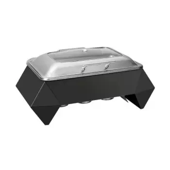 Rosseto SK059 Rosseto Diamond Multi-Chef 10” Black Chafer with Soft...