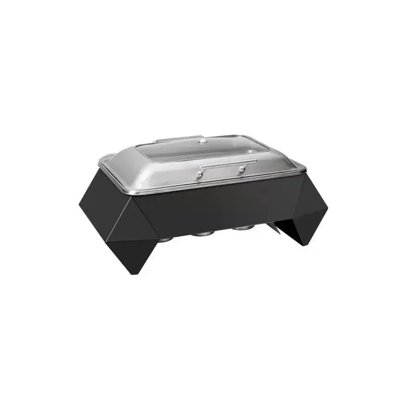 Rosseto SK059 Rosseto Diamond Multi-Chef 10” Black Chafer with Soft...