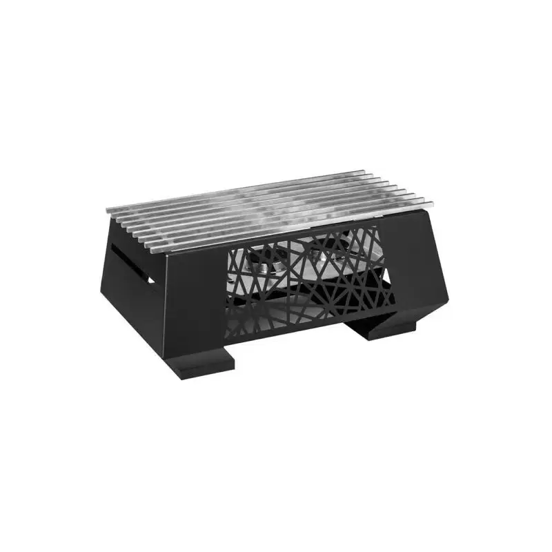 Rosseto SK058 Rosseto GEO Multi-Chef10" Black Warmer Kit with 3 Fue...
