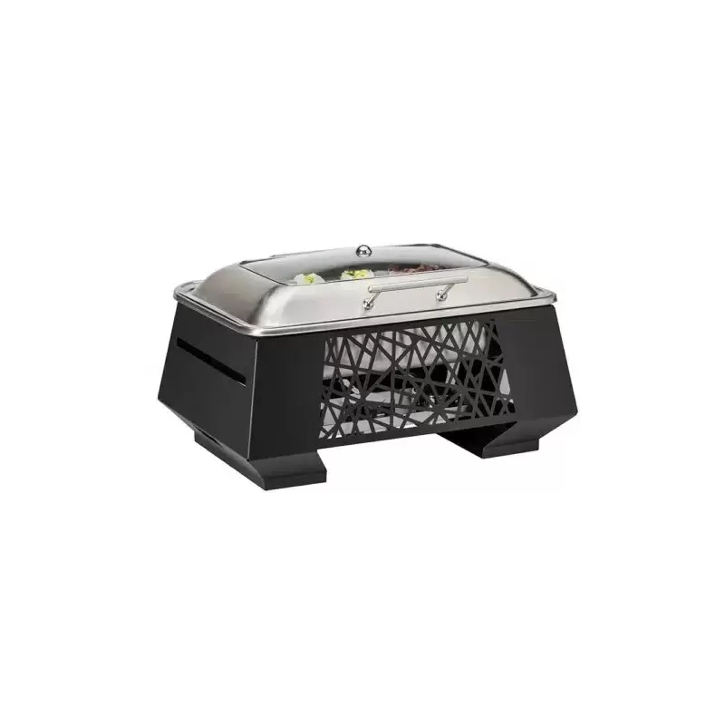 Rosseto SK064 Rosseto GEO Multi-Chef 10” Black Chafer with Soft Clo...
