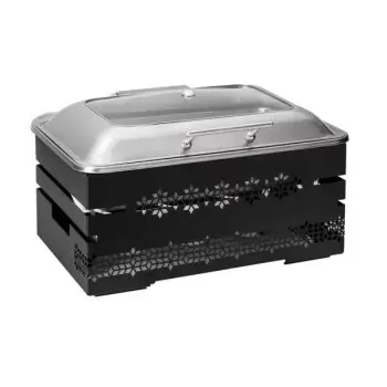 Rosseto SK066 Rosseto MosaicTM Multi-Chef 10” Black Chafer with Sof...