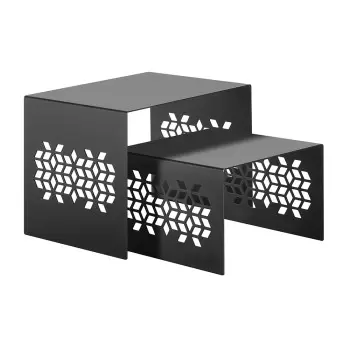 Rosseto SK054 Rosseto Mosaic Square Black Matte Nesting Risers (2 p...