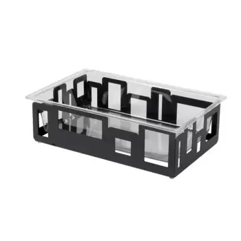 Rosseto SM113 Rosseto Large Black Matte Ice Tub - 1 Piece - 21 x 13...