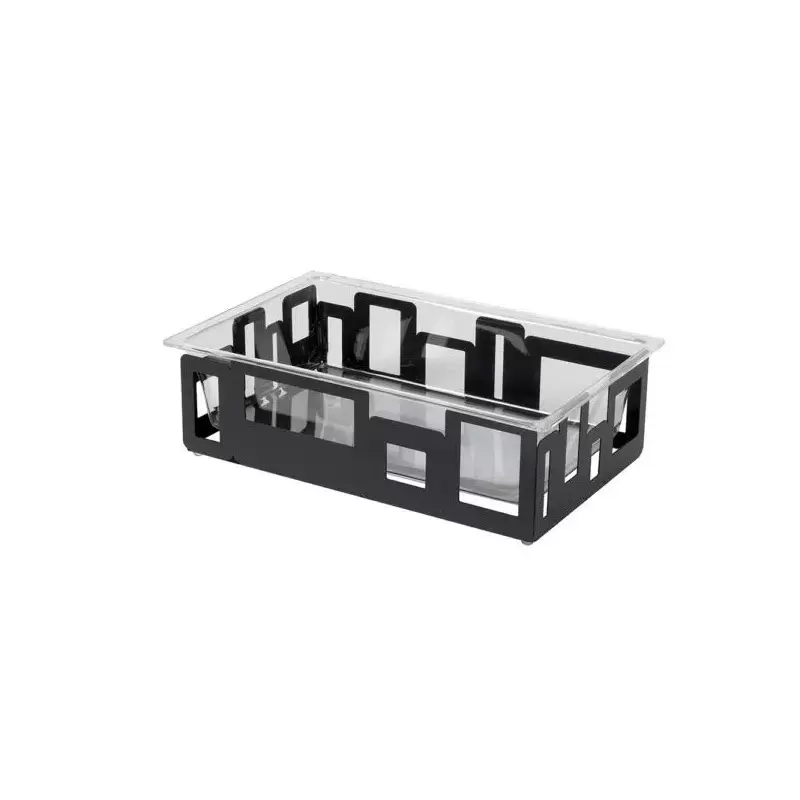 Rosseto SM113 Rosseto Large Black Matte Ice Tub - 1 Piece - 21 x 13...