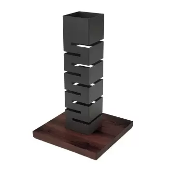 Rosseto SM160 Rosseto Tall Black Matte Multi-Level Column Riser wit...