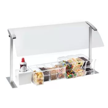 Cal-Mil 37" Acrylic Single Sneeze Guard With Stainless Steel Frame
