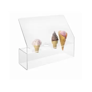 Cal-Mil Acrylic Cone Holder With Slanted Guard