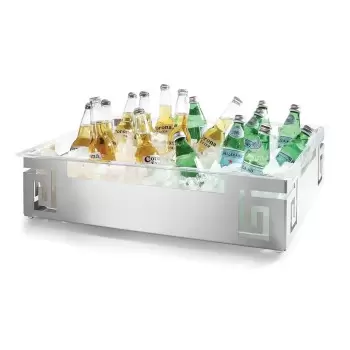Rosseto SM213 Rosseto X-Large Spiral Stainless Steel Ice Tub - 1 Pi...