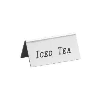 Cal-Mil Silver Iced Tea Beverage Tent - 3" x 1" x 1 1/2"