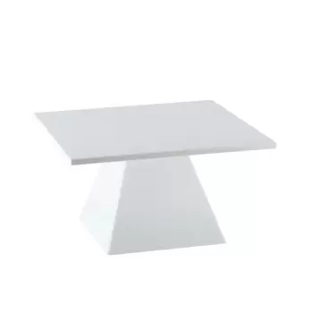 Cal-Mil 4 1/2" Square White Cake Pedestal Stand Riser Display