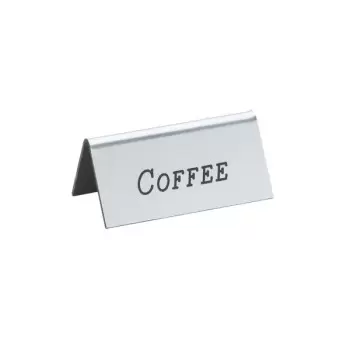 Cal-Mil Silver Coffee Beverage Tent - 3" x 1" x 1 1/2"