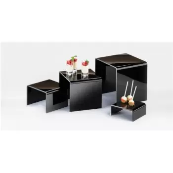 Cal-Mil Acrylic Black Riser Display Set