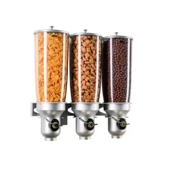 Cal-Mil Turn N Serve Platinum Wall Mount 5 Liter - 5 Canister Cereal Dispenser