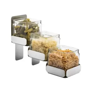 Rosseto SM324 Rosseto 3 Level Stainless Steel Condiment Station wit...