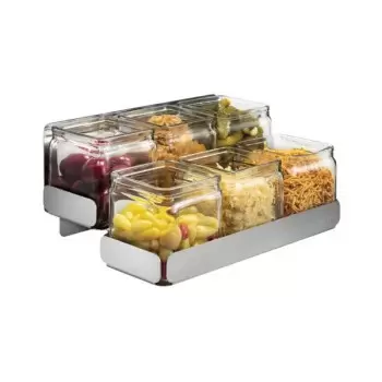 Rosseto SM322 Rosseto 2 Level Stainless Steel Condiment Station wit...