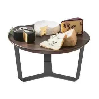 Rosseto SM290 Rosseto Forme’ Melamine Round Walnut Tray with Three ...