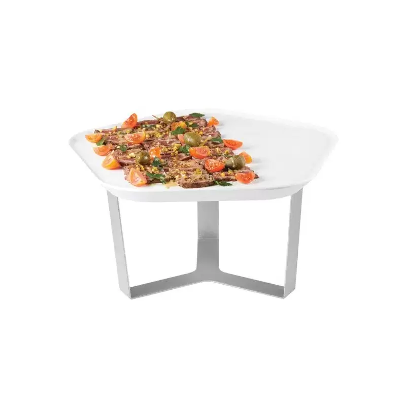 Rosseto SM270 Rosseto Forme’ Melamine Polygon White Tray with Three...