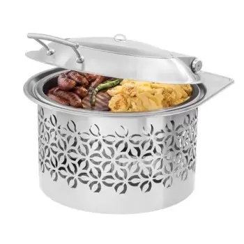 Rosseto SM288 Rosseto Iris Stainless Steel Round Chafer with Soft C...